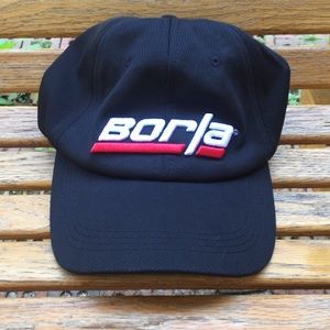 Borla exhaust black hat adjustable back strap cap